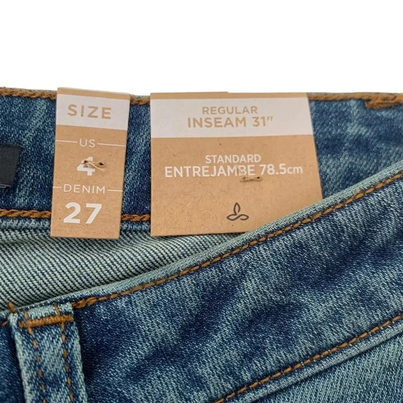 Prana Mid Rise Sienna Stretch Denim Skinny Jean Blue Size 27 NWT - Picture 9 of 16